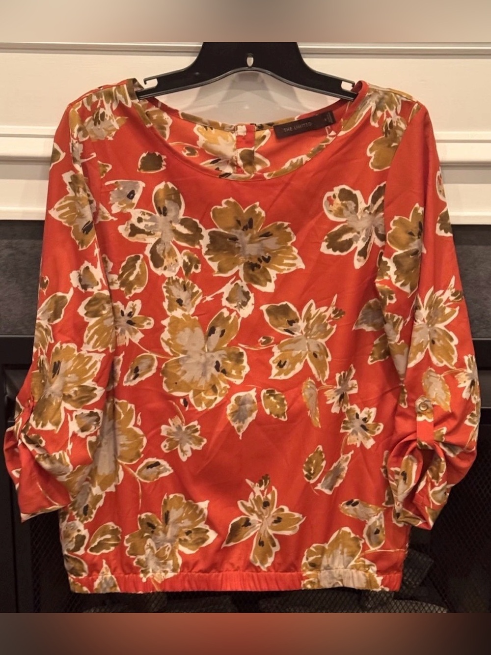 The Limited Burnt Orange Floral Blouse